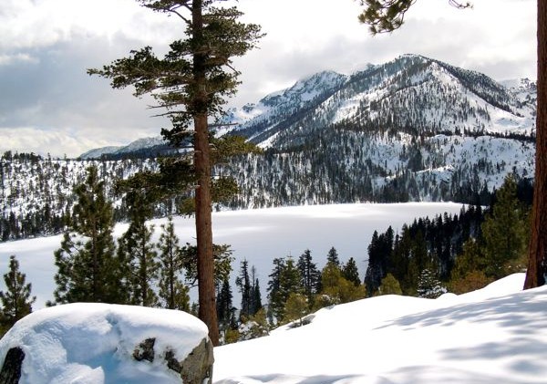 Closed Highway 89 allows for spectacular snowshoe