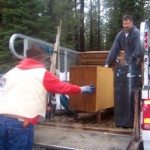 furniture Jeff Pollitt and Lou Graves of Clean Tahoe on March 14 load up furniture. Photo/Tracy Owen Chapman