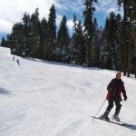 pam-2 Pam Valentine returns to skiing after a 16-year hiatus. Photos/Kathryn Reed