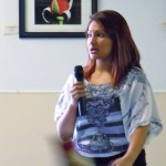 Alexandra Salinas on March 17 tells SIST about the A Team. Photo/Kathryn Reed