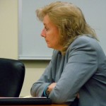 Sue Niehoff at the March 15 Lake Tahoe Community College board meeting. Photo/Kathryn Reed