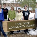 ltcc LTCC science students flank instructor Cathleen Cox before heading to Houston with their science experiment. Photo/Provided