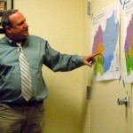 briner County Surveyor Rich Briner discusses redistricting options. Photo/Kathryn Reed