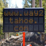 caltrans The sign seems to imply Caltrans is encouraging computing while driving. Photo/LTN