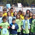 Lake Tahoe Boys & Girls Club members write to the troops. Photo/Provided