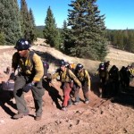 Lake Valley crews are tasked with lighting a back fire.