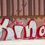 Graffiti on the back of the Miller's Outpost. Photos/Kathryn Reed