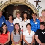 Scholarship winners are bottom row L-R, Jazmin Zuniga, Sammy Brumbach, Rebecca Sanders and Amy Nielsen. Barton Auxiliary members in the back L-R are, Dick Young, Nancy Muller, Cathy Vogelgesang, Joanne Donmoyer, Judy Cefalu and Marie Foster. Photo/Provided 
