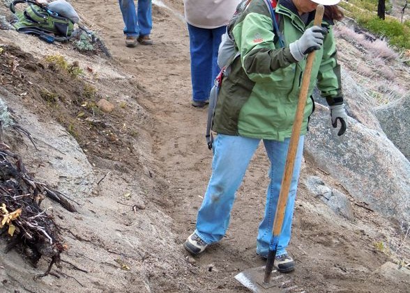 Trail building day ensures July opening for Van Sickle Park