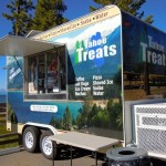 Tahoe Treats trailer at Pope Beach is steps from the sand. Photo/Kathryn Reed