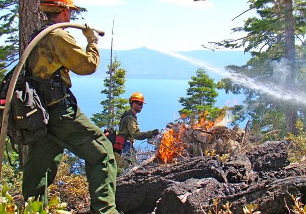 Forest Service burning piles to reduce risk of wildfire