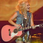 lambert-1 Miranda Lambert seldom stopped moving throughout her Aug. 19 show at Harveys in Stateline. Photos/Kathryn Reed