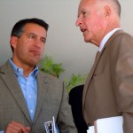 Govs. Brian Sandoval and Jerry Brown pledge to work together on Lake Tahoe issues. Photos/Kathryn Reed