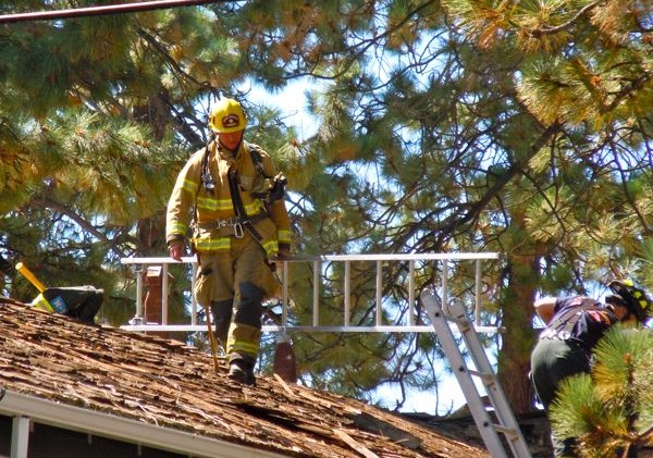 Heat tape on pine needles cause of S. Tahoe structure fire
