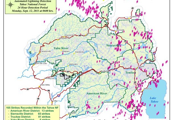Flash flood warning for Tahoe region; more lightning expected