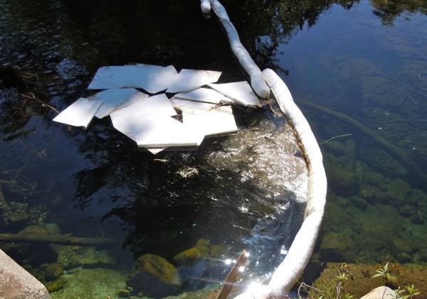 USFS: Astro turf soaked in oil tossed into Taylor Creek
