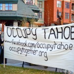 occupy-2 Demonstrators in South Lake Tahoe show their allegiance.