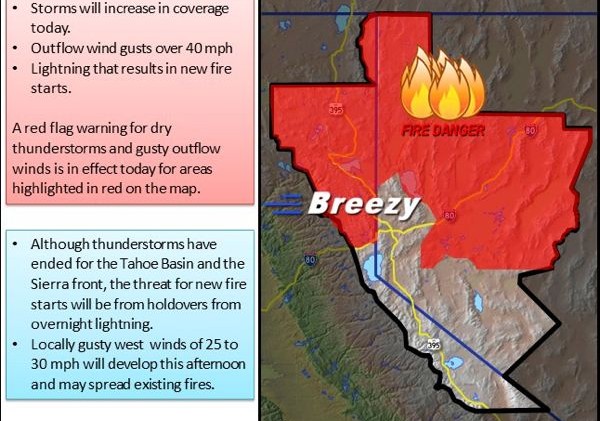 Lightning does little damage; hot temps for Tahoe to continue