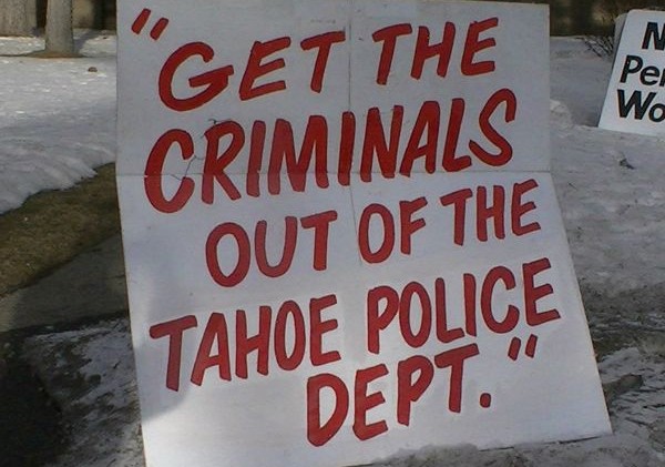 Residents protest South Lake Tahoe police
