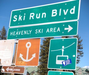 ski run sign