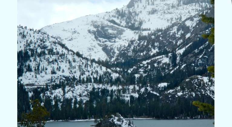 Shore of Emerald Bay via snowshoes