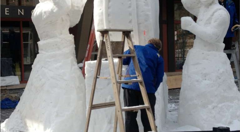 Ice sculptors take over Northstar Village