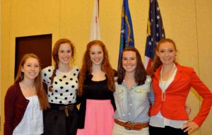 Sarah Tencher, Emily Harris, Amanda Harris, Nicki Simon and Sierra Forvilly