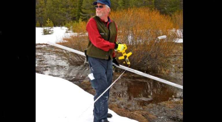 Barely any snow to measure in Sierra