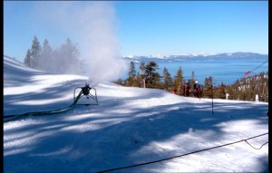Heavenly's robust snowmaking requires several acre-feet of water each year. Photo/LTN file