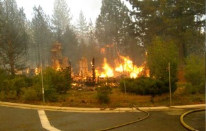 2007 was the worst fire season in the Lake Tahoe Basin when 254 houses on the South Shore were destroyed. Photo/Lake Valley Fire