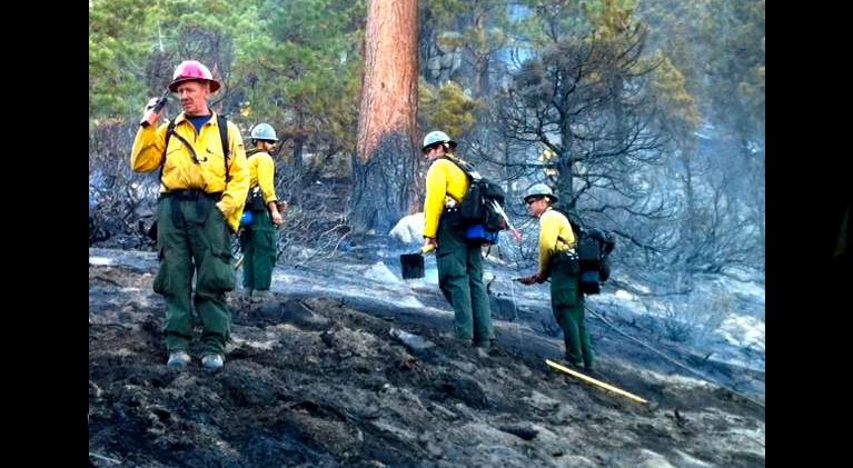 Full assault on wildland fire keeps it from reaching structures