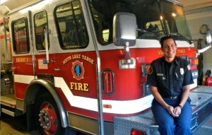 Leslie Asbury is South Lake Tahoe Fire Department's first woman captain. Photo/Kathryn Reed
