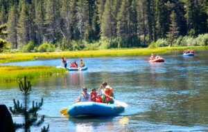 The Truckee River outside Tahoe City was full of rafters June 29. Photo/Kathryn Reed