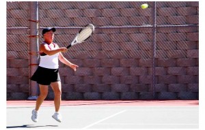 Sheryl Herschman plays on the 3.5 USTA team at Zephyr Cove. Photos/Carolyn E. Wright