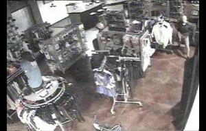 Shop cameras caught suspect in the upper right corner.