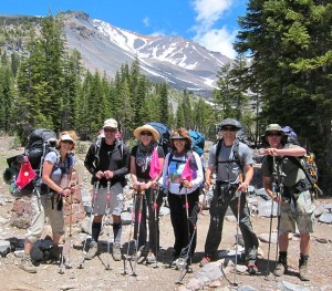 Going to base camp, from left,  Chris Kozlowski, Steve Bannar, Linda Kaczmar, Stella Ortega, Jeff Kaczmar and John Dayberry. 