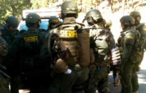 El Dorado County sheriff's deputies get suited up July 12. Photo/Provided