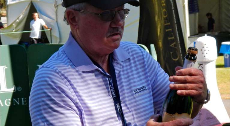 Champagne cork popping — another celebrity sport