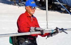 Department of Water Resources customarily tests water content throughout the winter in the Sierra; no sensors can give real-time water info to officials. Photo/LTN file