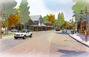 A rendering by Design Workshop of what Tahoe City could look like.