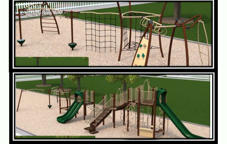 Proposed playground equipment for Bijou Community School. Photos/Provided