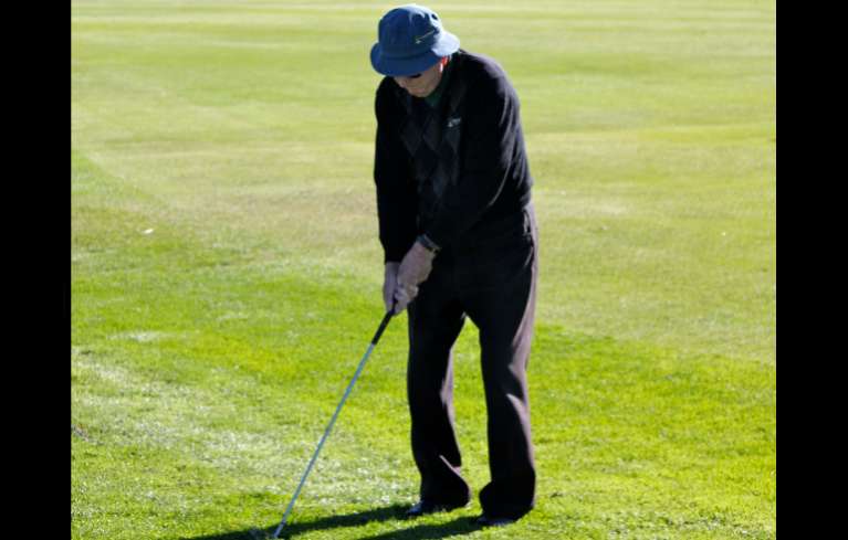 Father Grace stays active playing golf three times a week. Photo/Provided