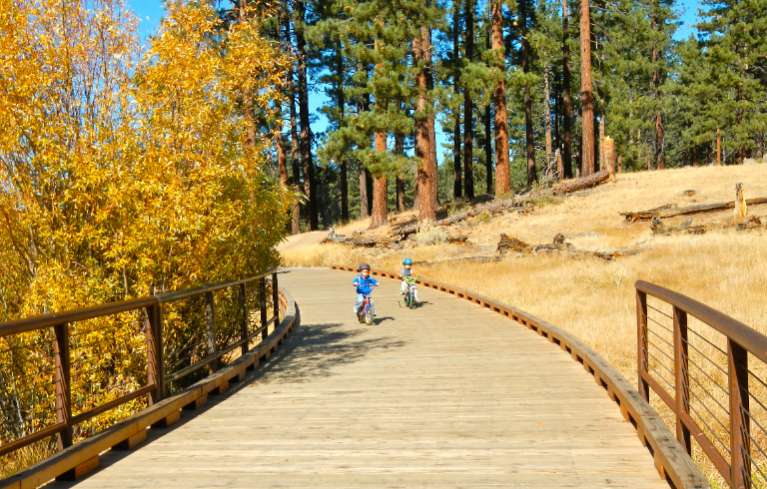Users of all ages enjoy the trail at Rabe Meadow. Photos/Kathryn Reed