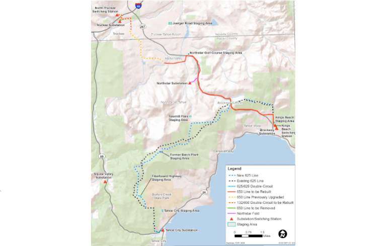 Proposed route changes to Liberty Utilities’ North Shore lines.