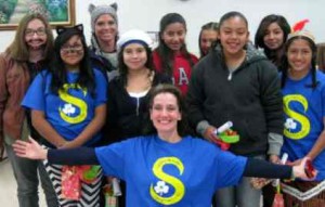 Row 1: Mandy (SITS Advisor), Row 2 Yazmin Betanzos, Jennifer Vasquez, Erika Remigio, Priscila Hernandez. Row 3 Celeste Holmes, Susie Marx (STMS Teacher & Jr. S. Club Advisor), Gerogilllis Ortega, Annalyn Boothe, Zareth Rojas.