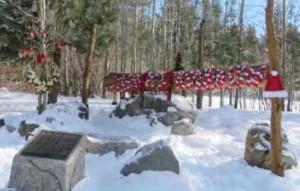South Lake Tahoe's children's memorial is decorated for Christmas. Photo/Provided