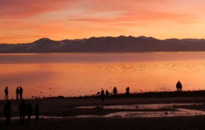 Lack of moisture means there is more beach area surrounding Lake Tahoe. Photo/Kathryn Reed