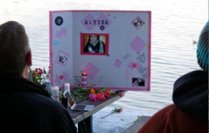 There was a candlelight vigil in South Lake Tahoe for Alyssa Byrne last January. Photo/LTN file