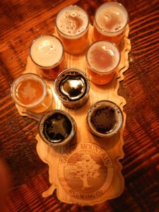 A sampler of beers.