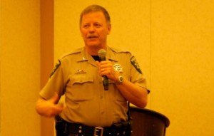 El Dorado County sheriff's Capt. Randy Peshon talks Jan. 22 about women in jail. Photo/LTN